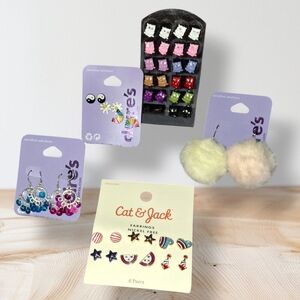 NWT Earring Bundle Ladies, Youth, Girl, Teen Fun Fashion Cat & Jack Claires Etc